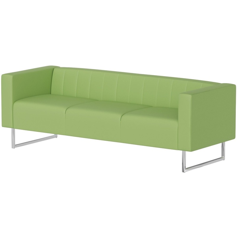 Изображение товара Трехместный диван Chairman Вента оливковый искусственная кожа современный дизайн