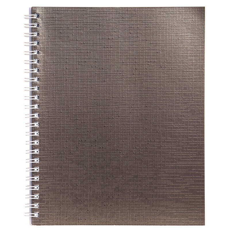 Изображение товара Бизнес-тетрадь Hatber Metallic А5 48 листов спираль коричневая в клетку