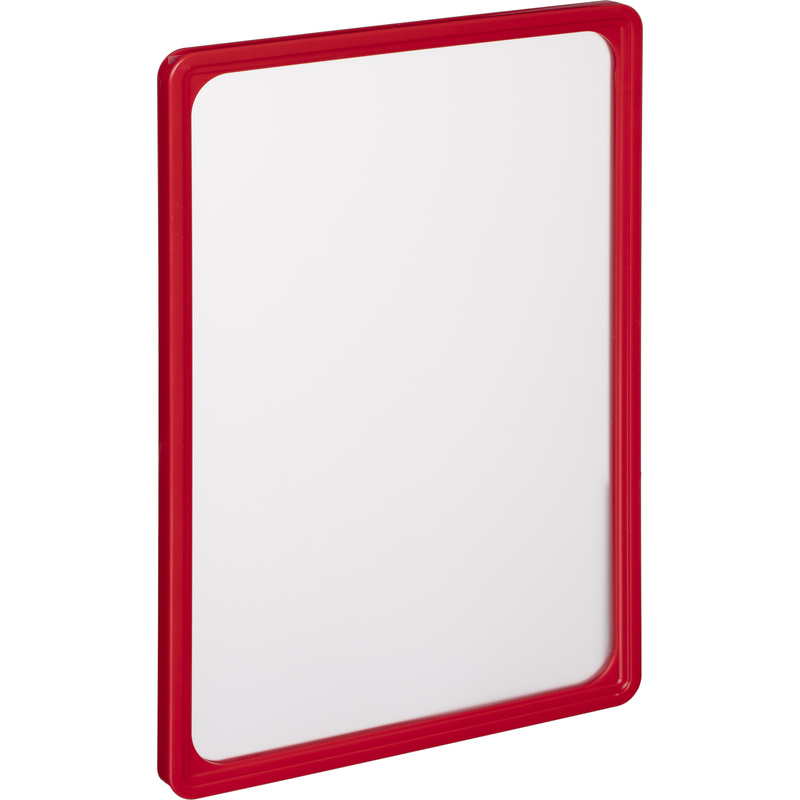 Изображение товара Пластиковая рамка Комус А4 с карманом-проектором красная 10 штук