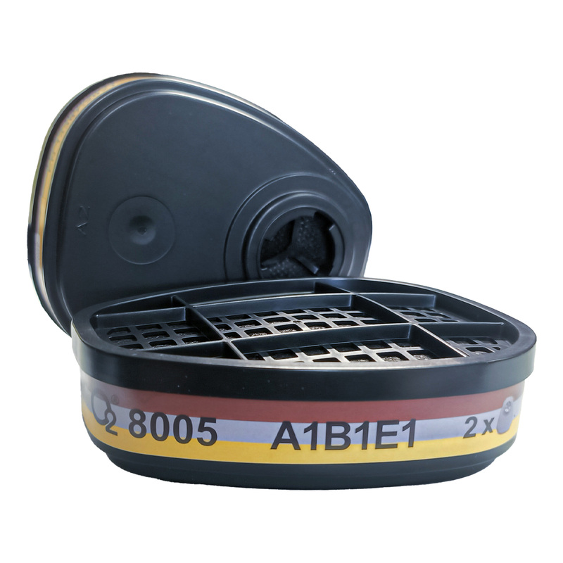 Изображение товара Фильтр противогазовый О2 8005 А1В1Е1 с угольным слоем (2 штуки в упаковке)