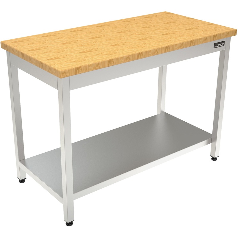 Изображение товара Стол кондитерский Кобор СПКП-120/70 (серый/бежевый, 1200х700х870 мм)