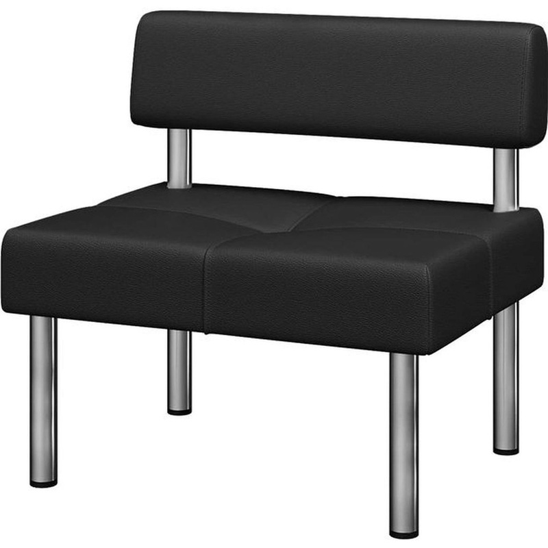 Изображение товара Модуль мягкой мебели Balance Bu1 одноместный черный из искусственной кожи