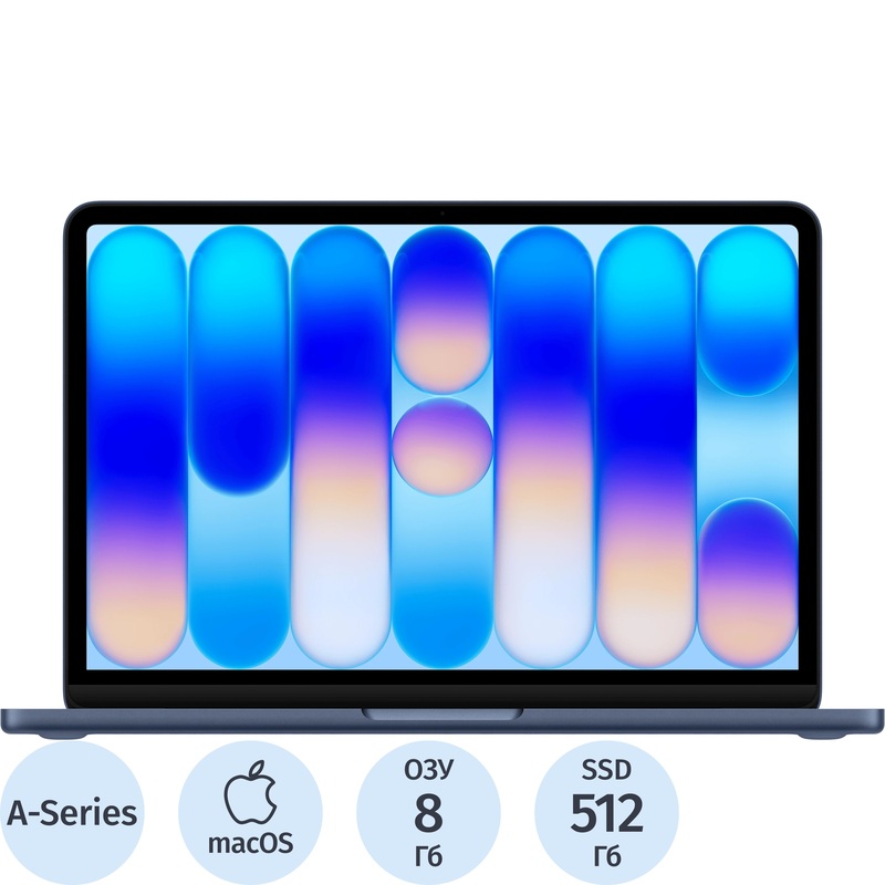 Изображение товара Ноутбук Apple MacBook Neo 13" синий A18 Pro/8 ГБ/SSD 512 ГБ (MHFG4HN/A) Изображение товара Ноутбук Apple MacBook Neo 13" синий A18 Pro/8 ГБ/SSD 512 ГБ (MHFG4HN/A)
