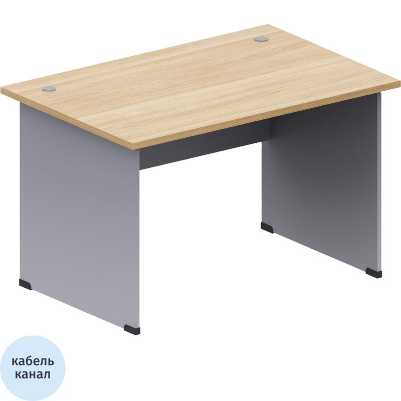 Изображение товара Стол прямой Unica EE8-01.U9Л бука и серый 1200х800х735 мм