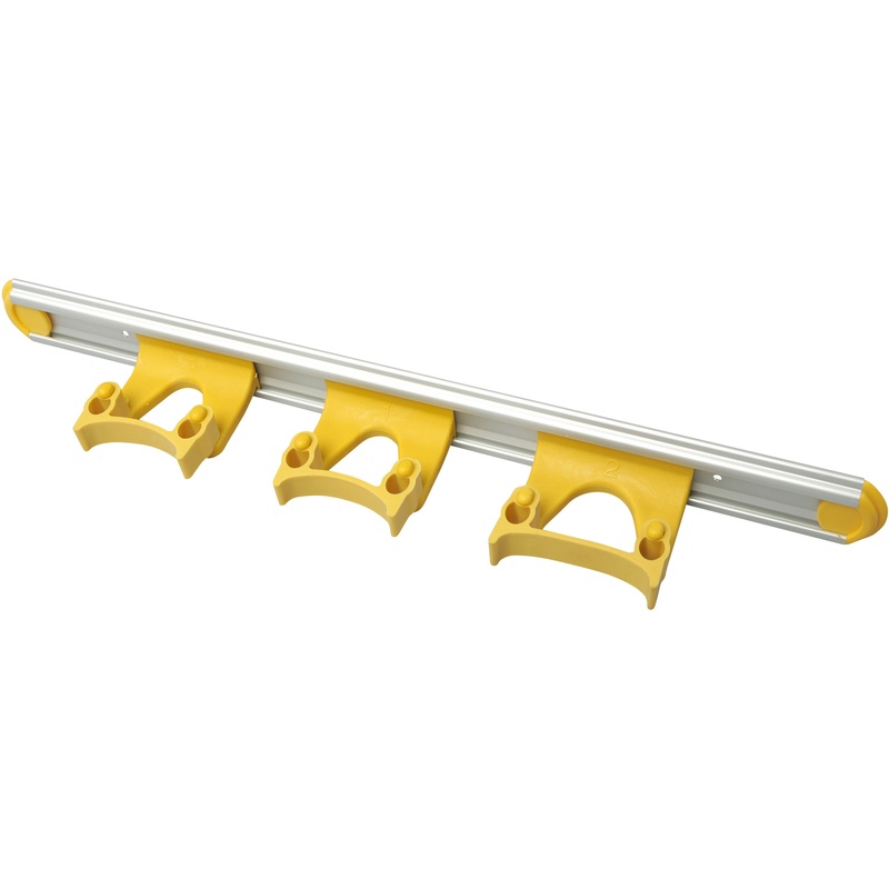 Изображение товара Держатель для уборочного инвентаря настенный FBK алюминий/полипропилен желтый (длина 500 мм)