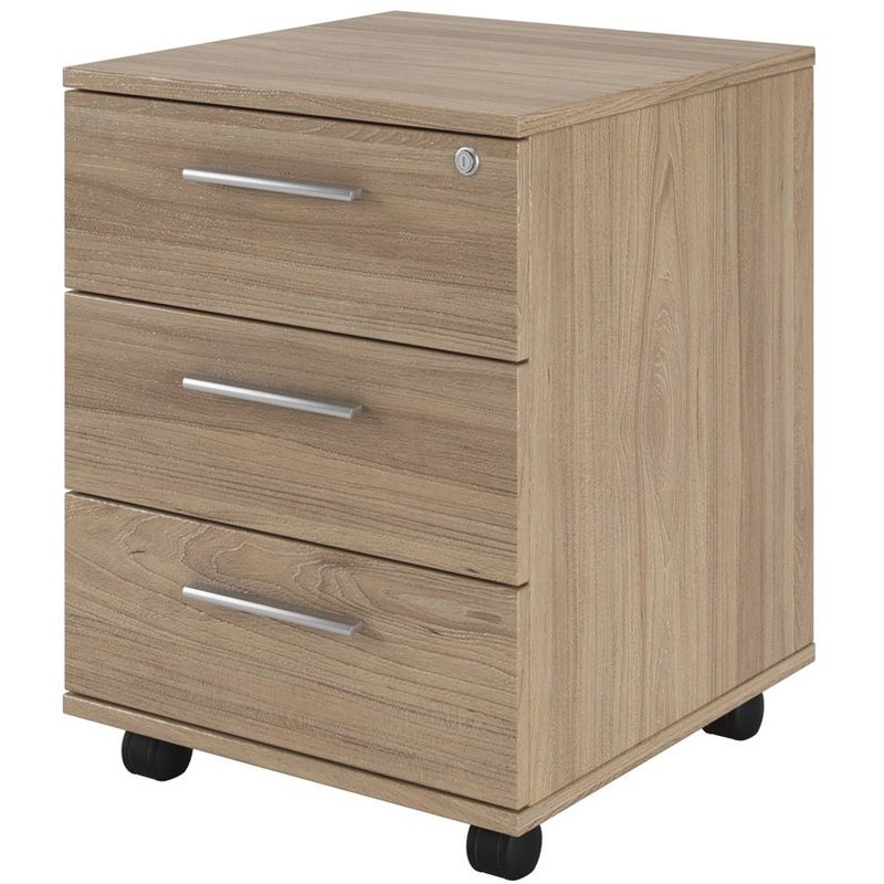 Изображение товара Тумба подкатная Asti AST33930302 с замком и 3 ящиками