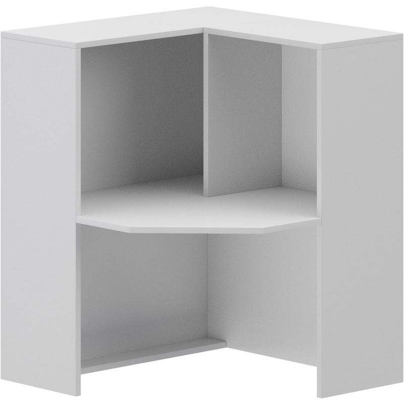 Изображение товара Стойка ресепшн угловая Арго А-556 правая белая 900х900х1220 мм