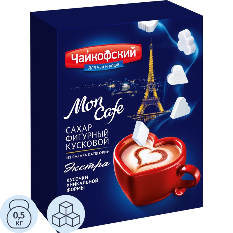 Изображение товара Сахар-рафинад Чайкофский Mon Cafe Экстра фигурный 500 г