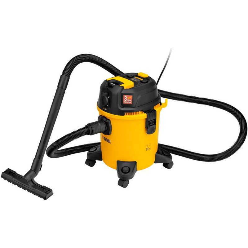 Изображение товара Пылесос строительный Denzel RVC20 28202 для уборки влажной и сухой