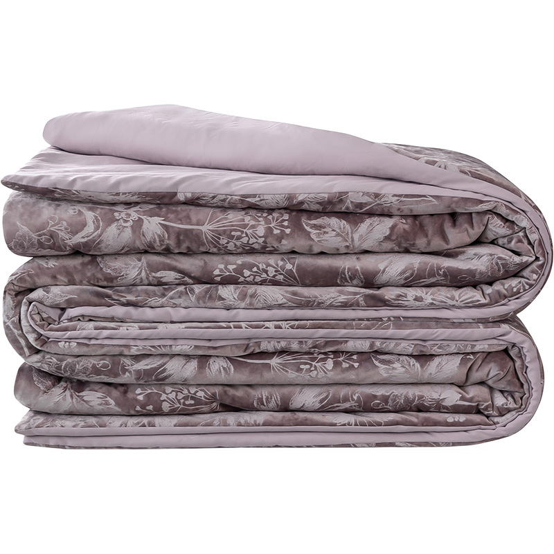 Изображение товара Покрывало Estia Примавера бархат 240x260 см розовое - стильное и уютное для спальни