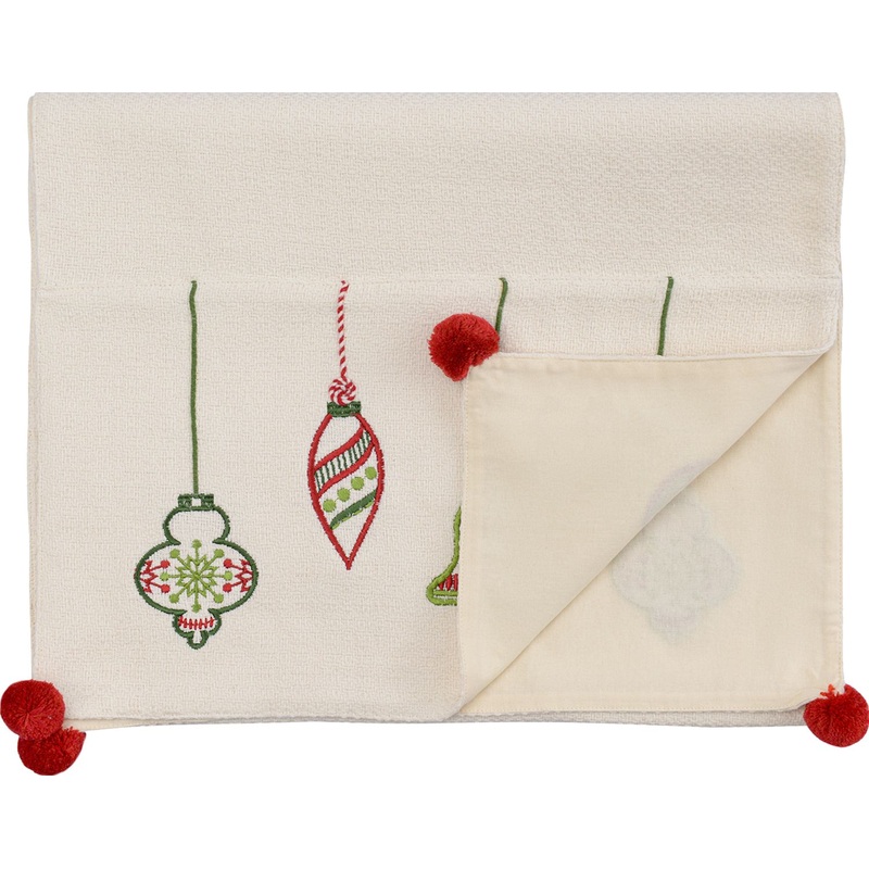 Изображение товара Скатерть Tkano New Year Essential Christmas decorations 45х150 см хлопок белая