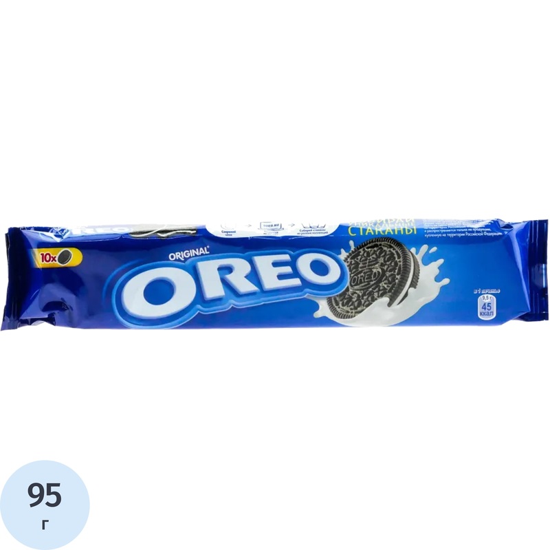 Изображение товара Печенье сахарное Oreo с какао и ванильной начинкой (28 штук по 95 г)