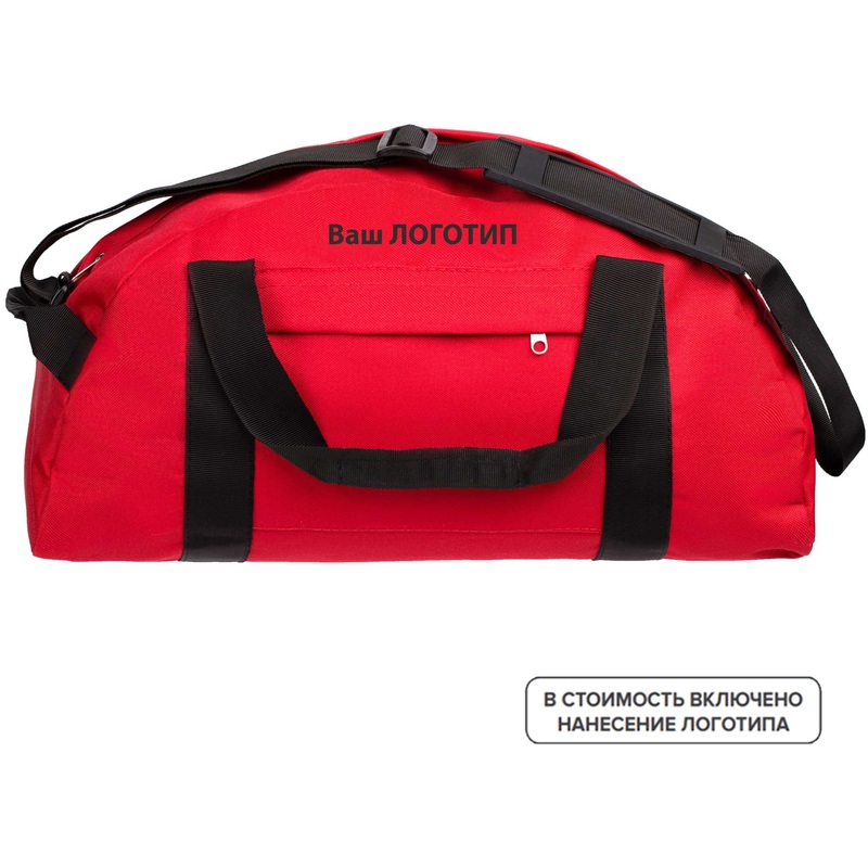 Изображение товара Дорожная сумка Portager из полиэстера с нанесением логотипа 20 л красная