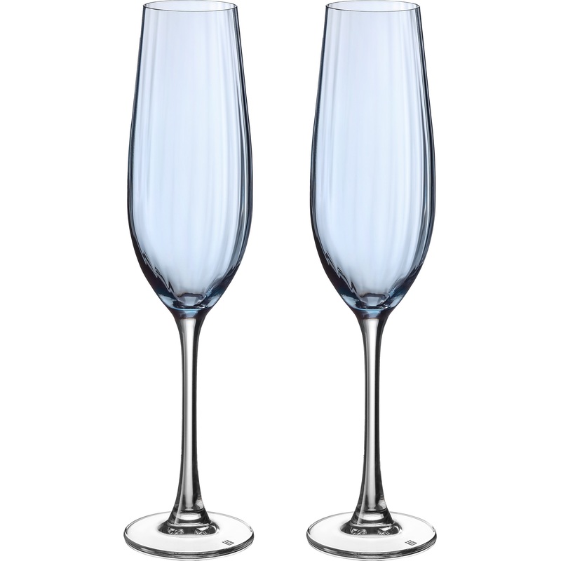 Изображение товара Уценка. Набор бокалов для шампанского Crystal Bohemia Columba Optic 260 мл (2 штуки в упаковке, 9BL/1SI81/0/72U43/260-264)