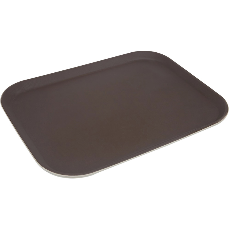 Изображение товара Пластиковый поднос Verlex 45.5х35.5 см коричневый без ручек