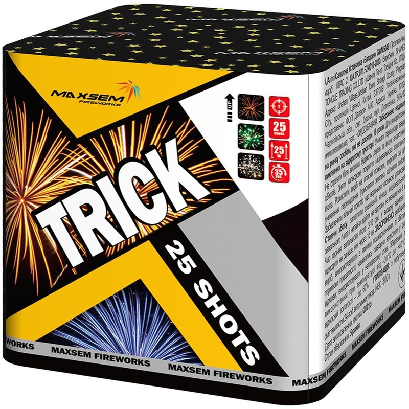 Изображение товара Батарея салютов Maxsem Trick 25 залпов GWM5049 для незабываемых праздников