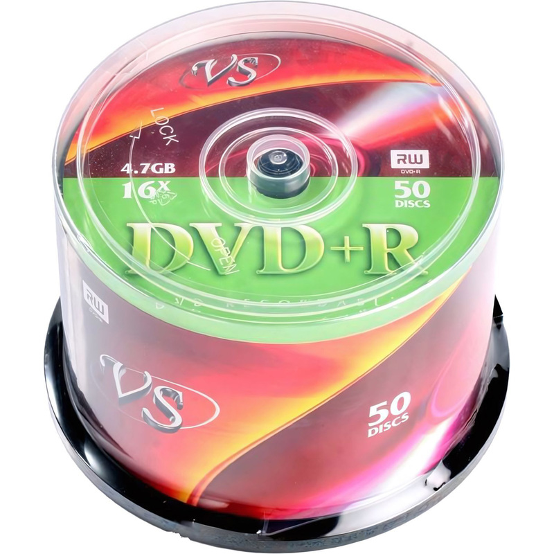 Изображение товара DVD+R диск VS 4.7 ГБ 16x в упаковке по 50 штук