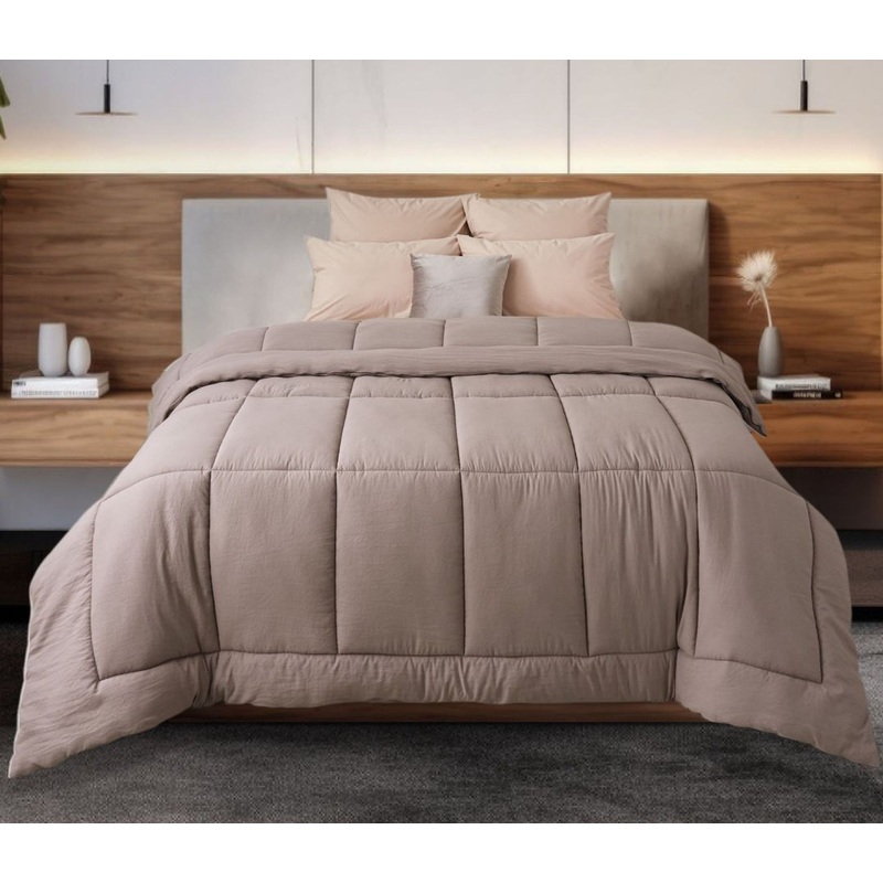 Изображение товара Одеяло 2-спальное Guten Morgen 172x205 см стёганое без канта светло-бежевое