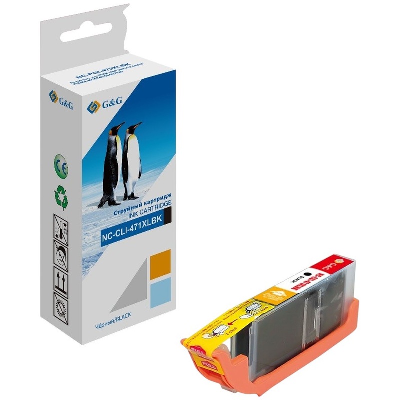 Изображение товара Картридж струйный G&G CLI-471XL для Canon черный совместимый