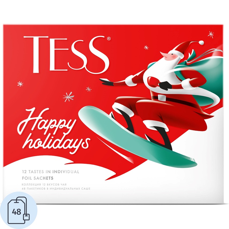 Изображение товара Чай ассорти Tess Happy Holidays 48 пакетиков