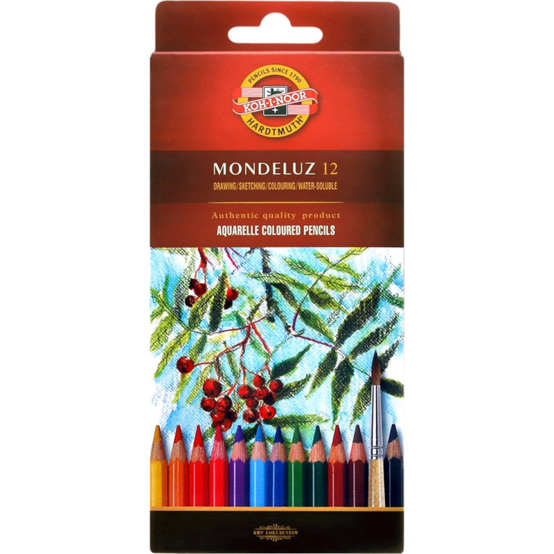 Изображение товара Карандаши акварельные Koh-i-Noor Mondeluz шестигранные 12 цветов в наборе