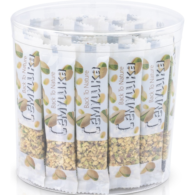 Изображение товара Фисташки жареные дроблёные Семушка в стик-упаковке 120 г