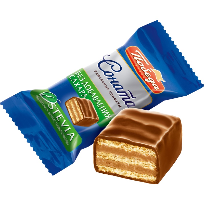 Изображение товара Конфеты вафельные Победа Вкуса Соната без сахара 1.5 кг