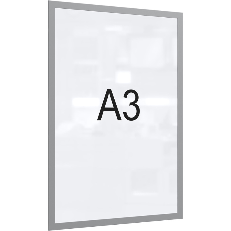 Изображение товара Уценка. Рамка магнитная А3 Attache серая для металлических поверхностей (5 штук в упаковке)