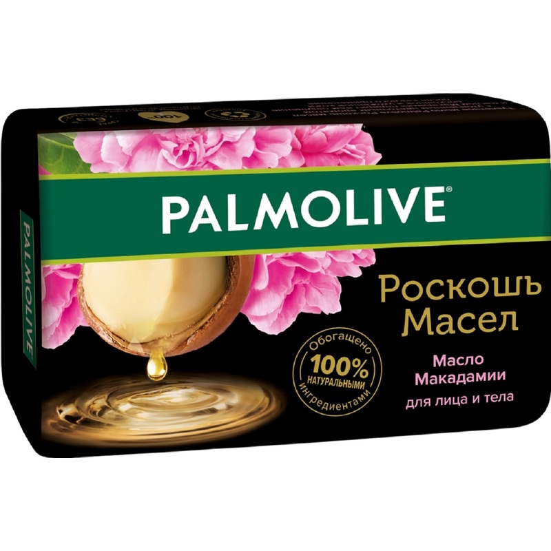 Изображение товара Туалетное мыло Palmolive Роскошь масел 90 г натуральное с макадамией и кокосом