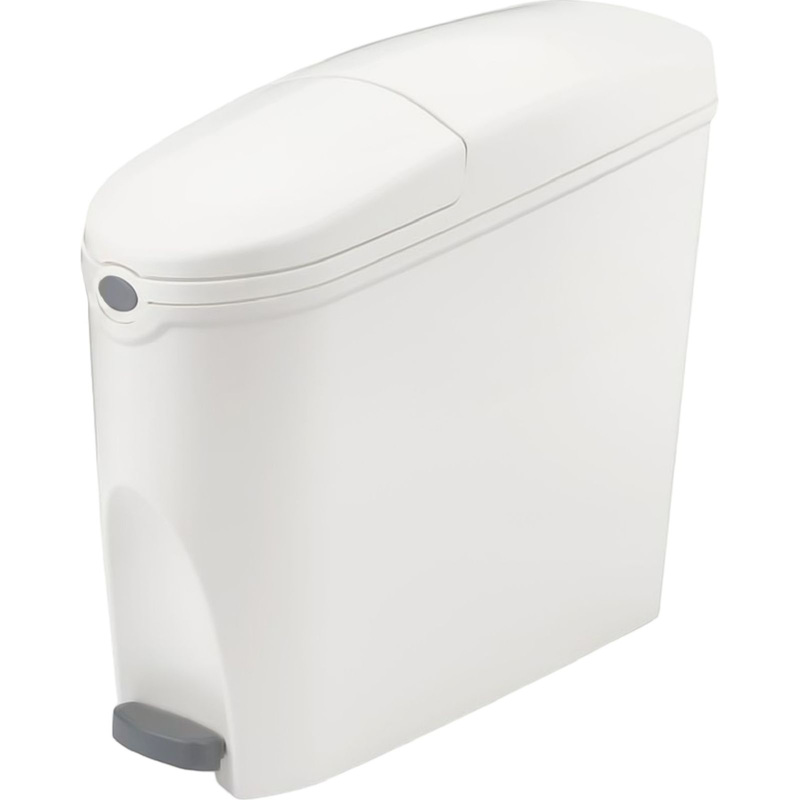 Изображение товара Ведро мусорное Luscan 20 л пластиковое с педалью и крышкой белое