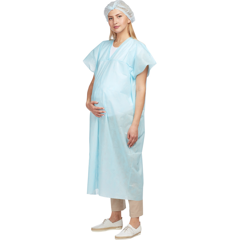 Изображение товара Одноразовая нестерильная рубашка для рожениц из спанбонда 52-54 см Россия
