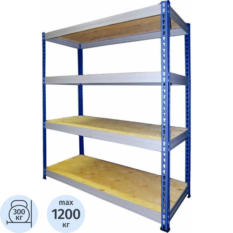 Изображение товара Стеллаж металлический МКФ18614-2.0 с 4 полками 1830х610х2000 мм