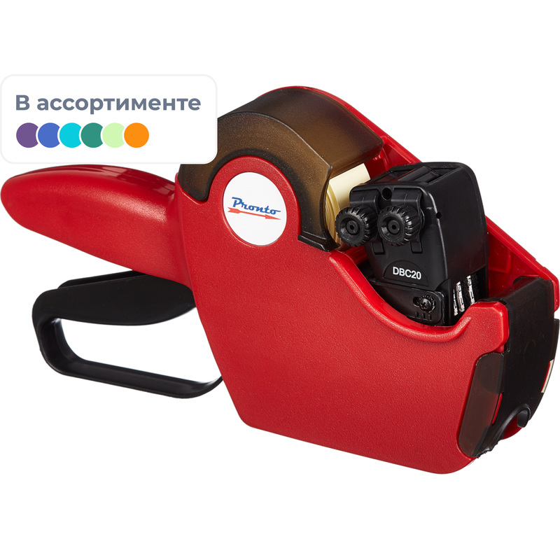 Изображение товара Этикет-пистолет двухстрочный Pronto C20 с лентами 26x16 мм для маркировки