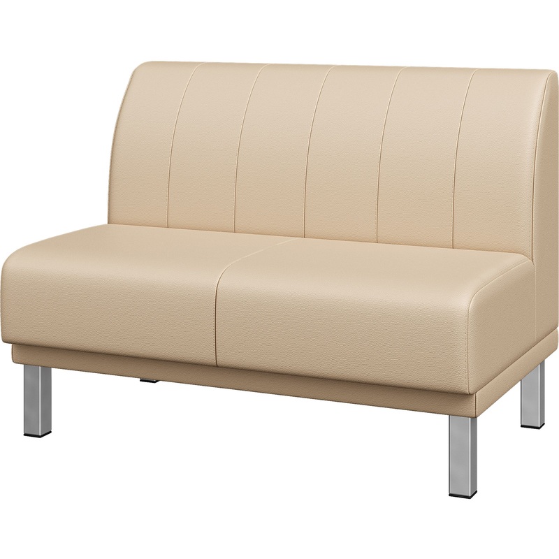 Изображение товара Двухместный модуль дивана Холл бежевый из искусственной кожи