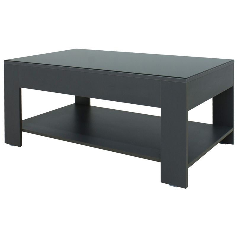 Изображение товара Журнальный стол BeautyStyle 26 графит тёмный и чёрный размеры 600x1100 мм