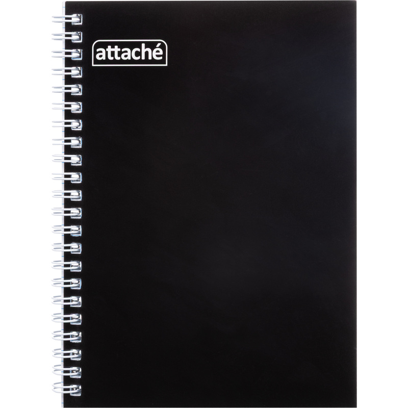 Изображение товара Бизнес-тетрадь Attache А5 80 листов черный в клетку на спирали
