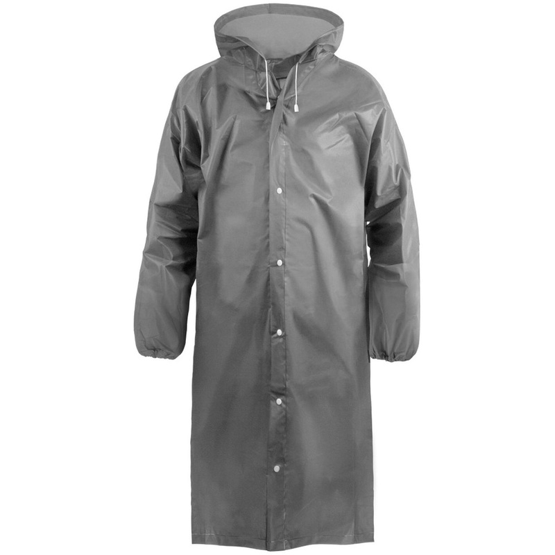 Изображение товара Влагозащитный плащ Komfi ЭВА на кнопках серый 75x120 см для туризма и рыбалки