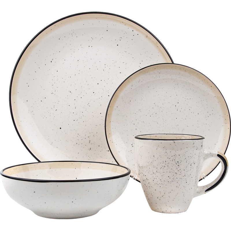 Изображение товара Набор столовой посуды Elrington Диадема Крем на 4 персоны 16 предметов керамика