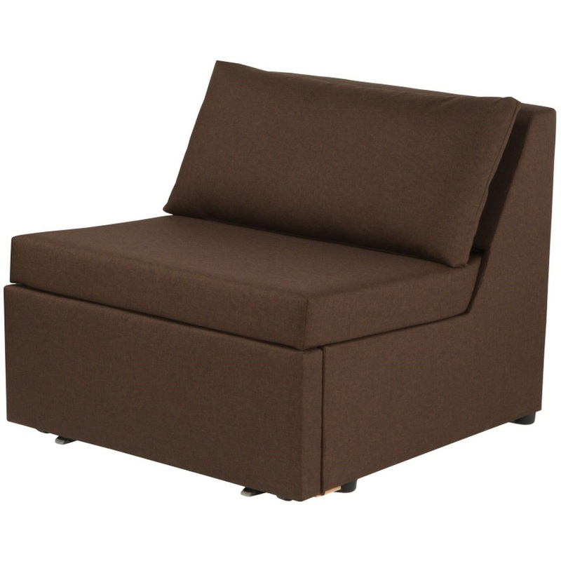 Изображение товара Кресло-кровать Рестен РС-2 коричневая ткань с ящиком и механизмом выкатной