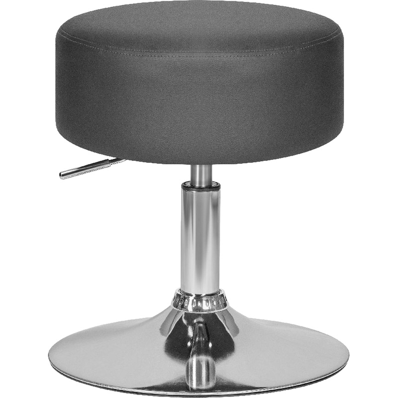 Изображение товара Табурет Dobrin Danny серый из искусственной кожи и металла с гарантией 12 мес