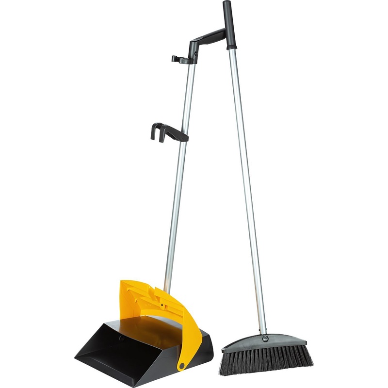 Изображение товара Комплект для уборки Vermop 89605 (щетка для пола и совок-ловушка) желтый