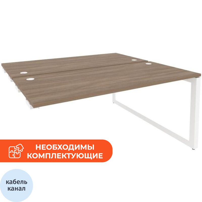 Изображение товара Рабочая станция на 2 рабочих места ONIX-О O.MO-D.SPR-4.7 белая и дуб аризона