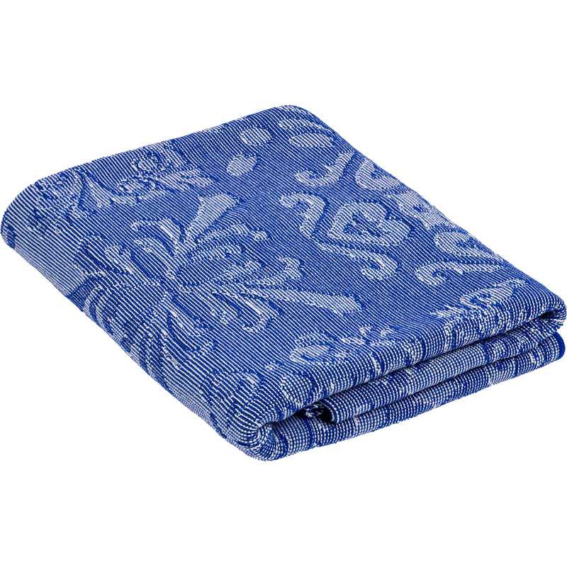 Изображение товара Плед Teplo Ornamental акрил/трикотаж/люрекс 110x160 см синий