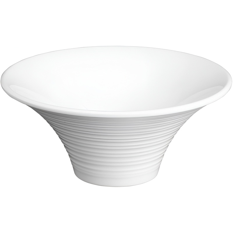 Изображение товара Меламиновая миска Servewell Flower 1500 мл белая для салатов и подачи