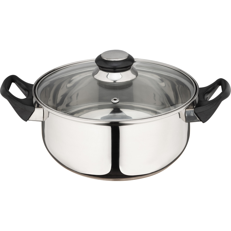 Изображение товара Кастрюля Mallony BAK-03 2.8л нержавеющая сталь с крышкой для газовых и электрических плит