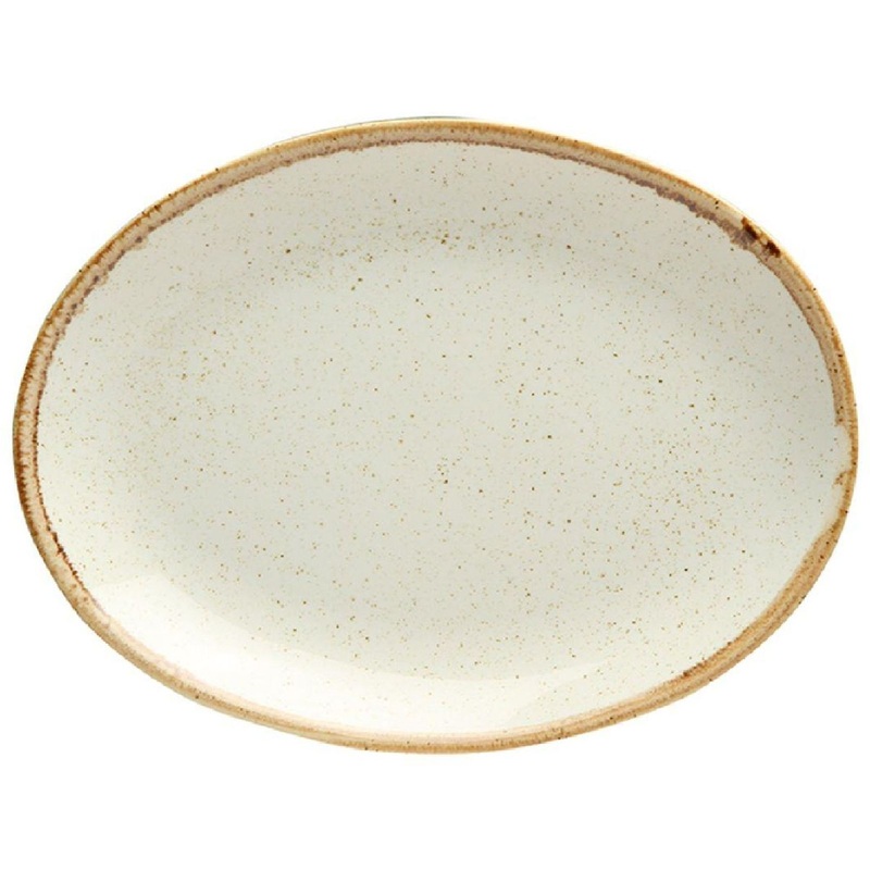 Изображение товара Блюдо сервировочное фарфоровое Porland Seasons 18х14 см бежевое (6 штук в упаковке)