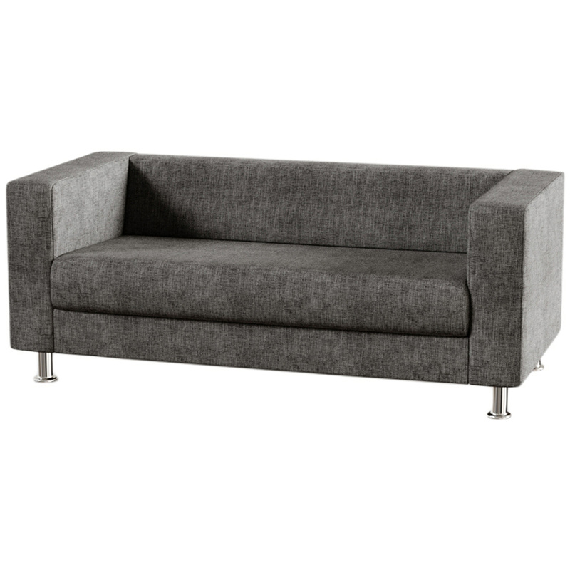 Изображение товара Диван трехместный Алекто серый из ткани для офиса