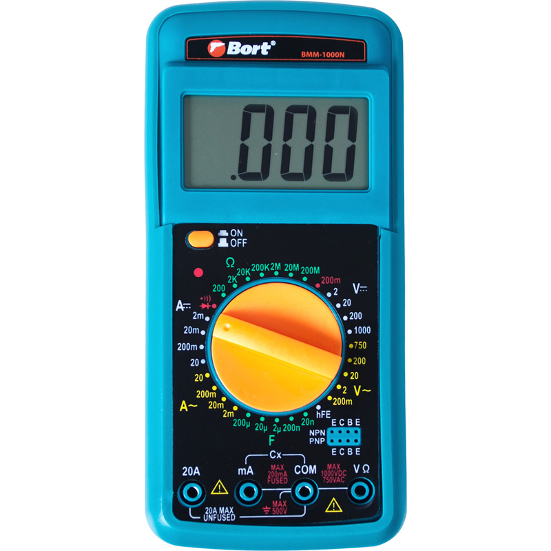 Изображение товара Мультитестер Bort BMM-1000N - многофункциональный измерительный прибор для электросетей