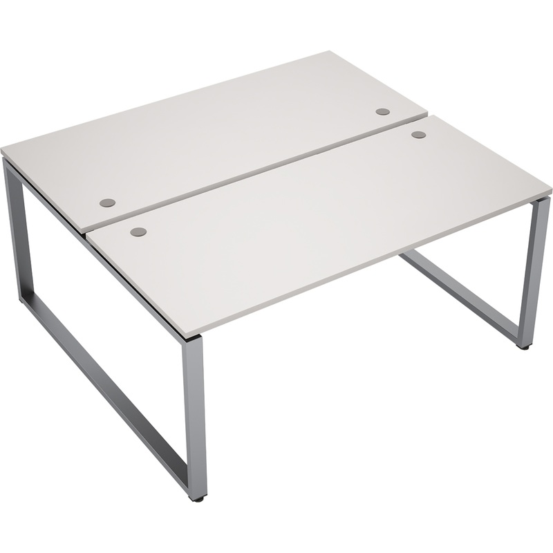 Изображение товара Стол приставной Avance 6МБ-О.6267 двухместный белый/алюминий матовый