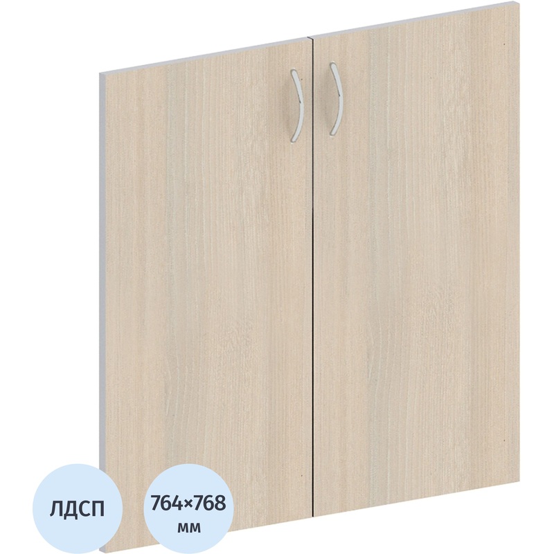 Изображение товара Двери низкие Комус Мебель Easy to lead из ЛДСП дуб светлый/серый 2 шт
